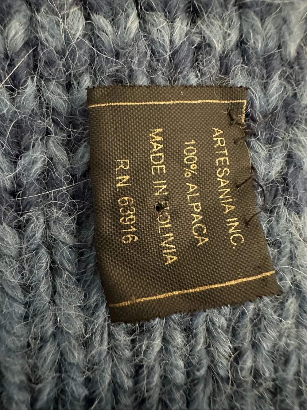 Light Blue Alpaca Knit Accessory